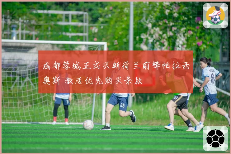 成都蓉城正式买断荷兰前锋帕拉西奥斯 激活优先购买条款